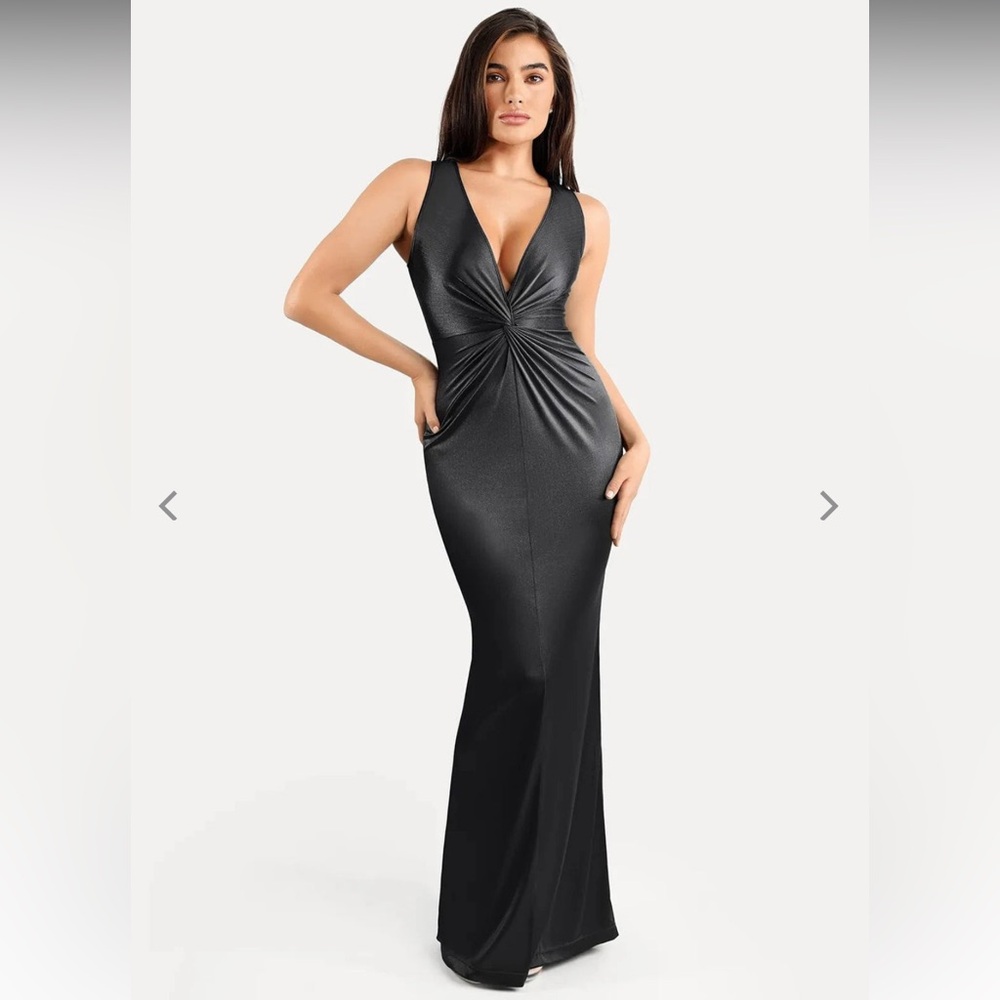 Elegant Black Shapewear Popilush Evening Gown